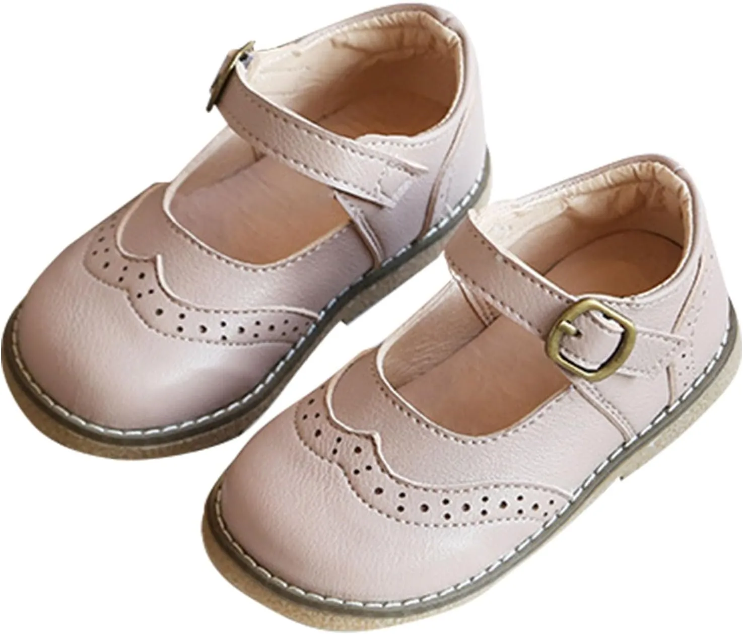 Baby Toddler Flower Dress Shoes Girls Mary Jane Ballet Flats Flower Soft Sole Shoes School Party Wedding Shoes