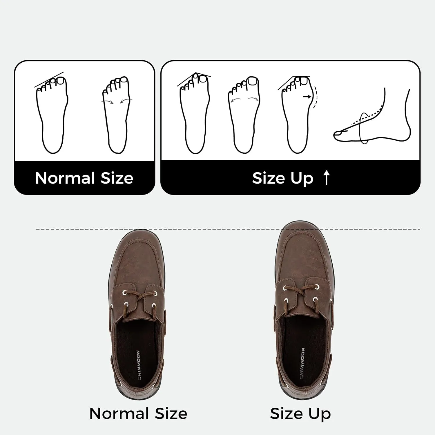 CHIN??MOON Men's Penny Loafers Slip-Ons Casual Boat Driving Walking Shoes Waterproof PU Footwear