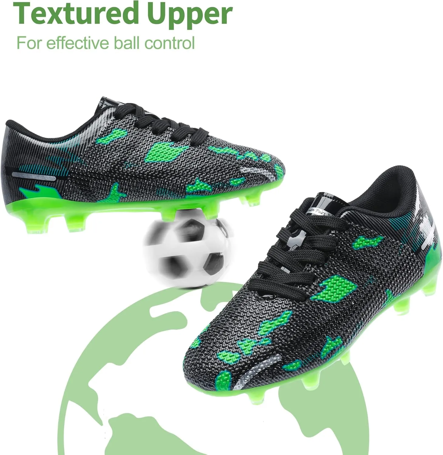 DREAM PAIRS Boys Girls Soccer Cleats Kids Football Shoes for Little/Big Kid