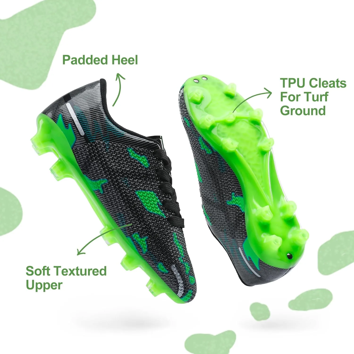 DREAM PAIRS Boys Girls Soccer Cleats Kids Football Shoes for Little/Big Kid