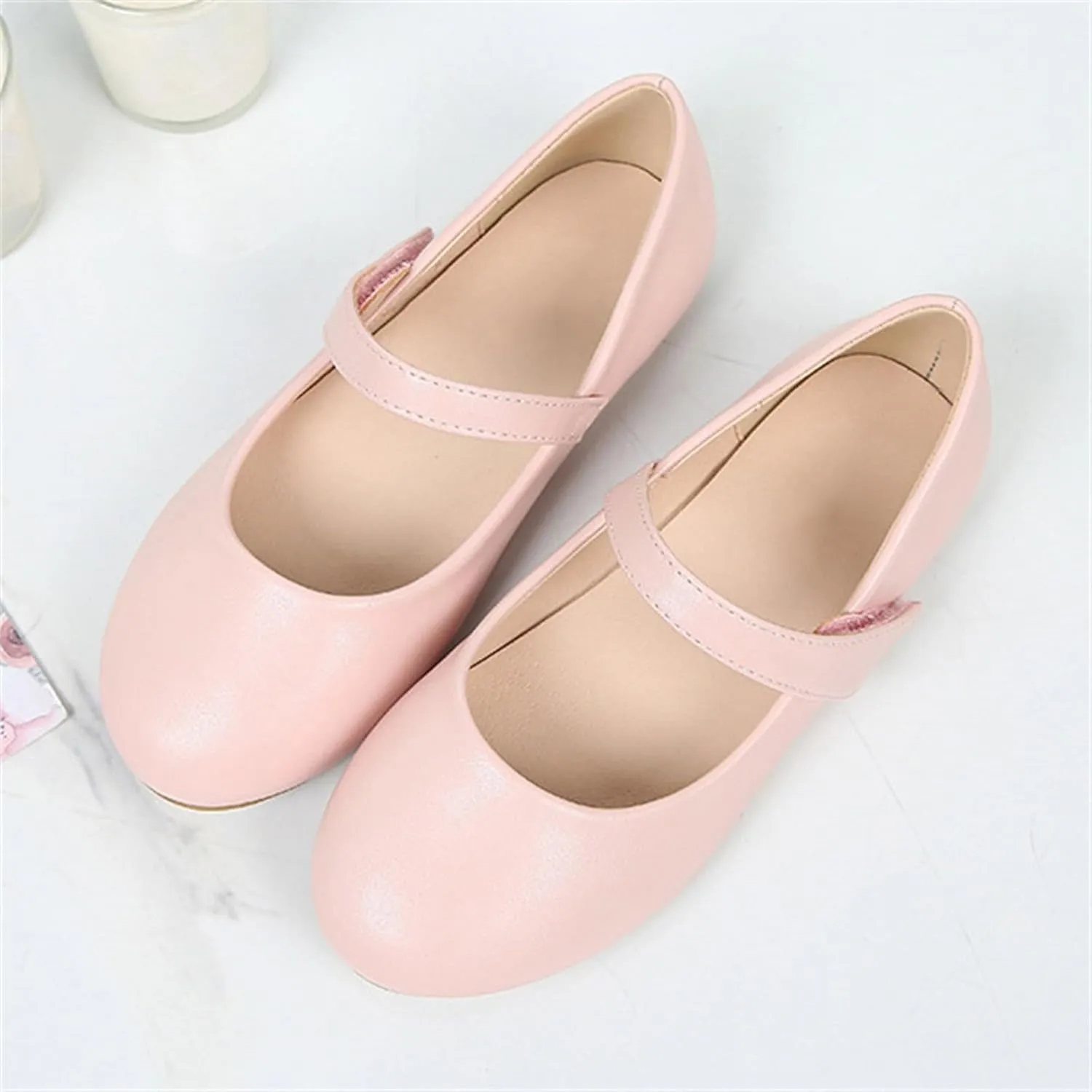 Girls Dress Shoes Patent Leather Wedding Party Princess School Uniform Shoes Mary Jane Ballet Flats for Kids