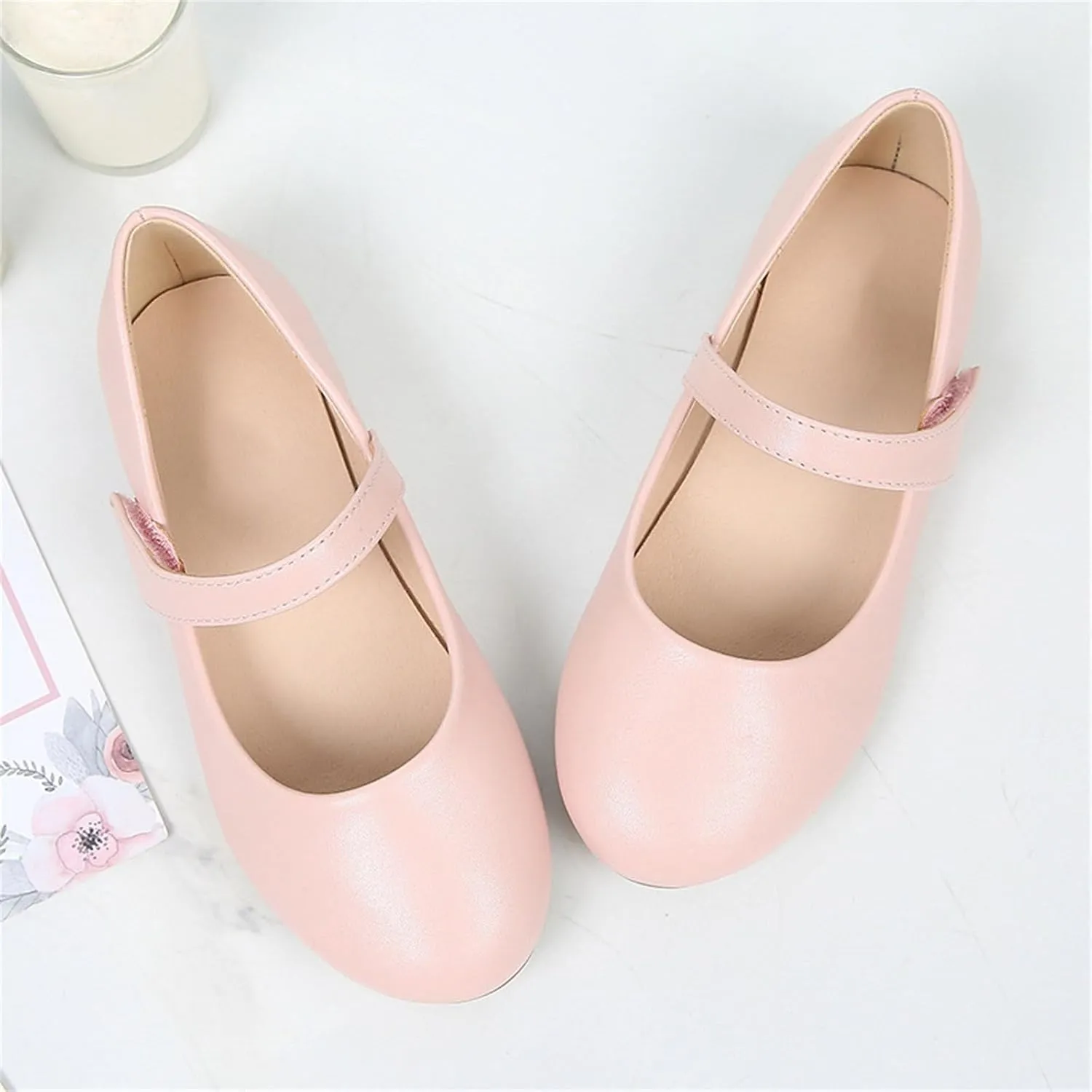 Girls Dress Shoes Patent Leather Wedding Party Princess School Uniform Shoes Mary Jane Ballet Flats for Kids
