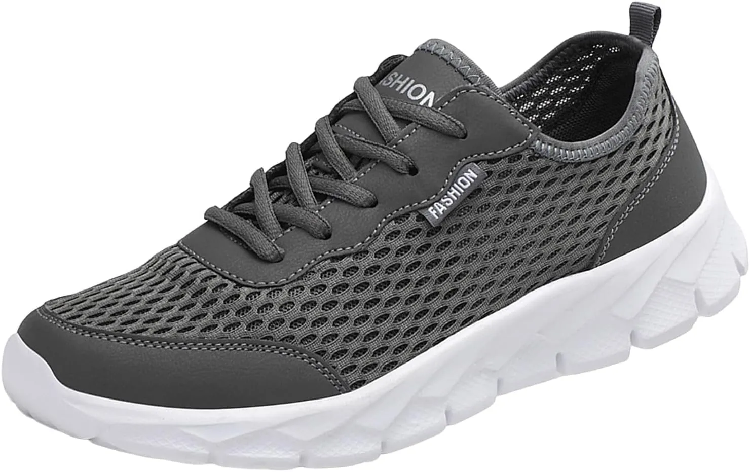 Mens Loafers & Slip-Ons Men Lightweight Breathable Mesh Shoes Running Shoes Mesh Shoes Lace Up Large Size Casual