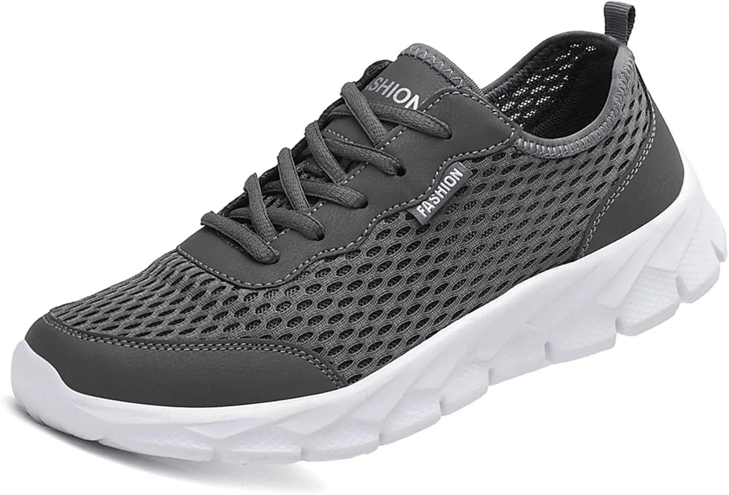 Mens Loafers & Slip-Ons Men Lightweight Breathable Mesh Shoes Running Shoes Mesh Shoes Lace Up Large Size Casual