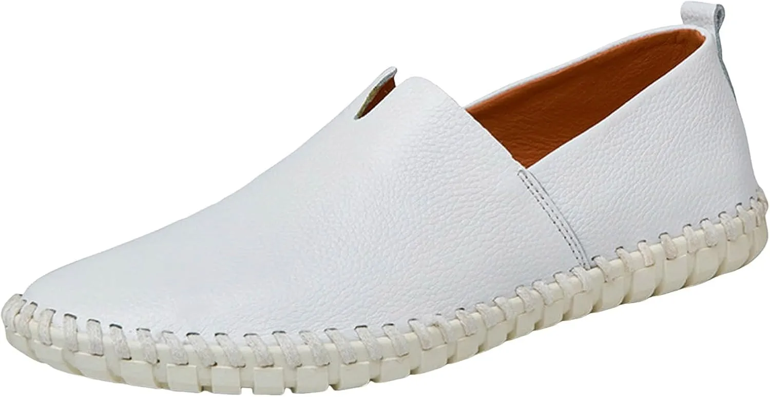 Mens Loafers & Slip-Ons Men's Slip On Loafers Fashion Breathable Flat Loafers Comfortable Slip Soft Sole Walking