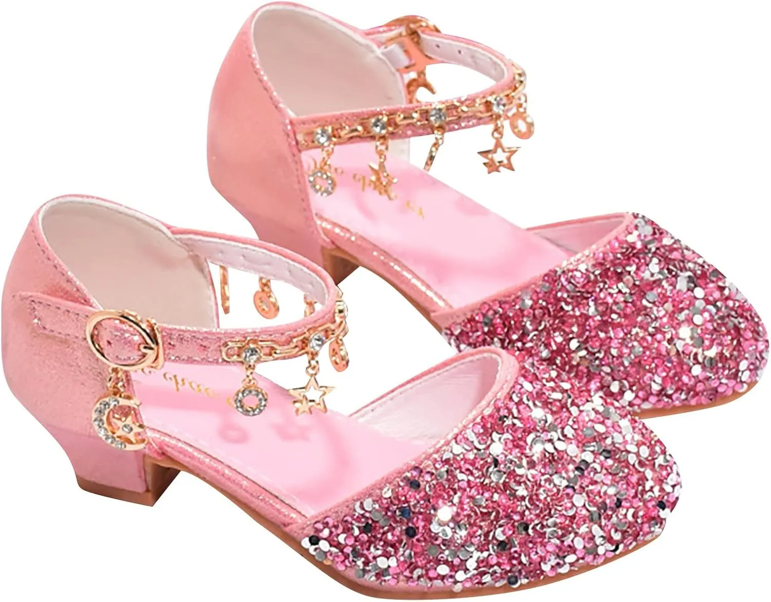 Shoes Girls Low Heel Dress Shoes Sparkle Mary Jane Flower Girls Wedding Birthday Party Dress Shoes for Little Girls