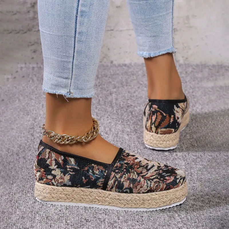 Vintage Flatform Slip-On Shoes