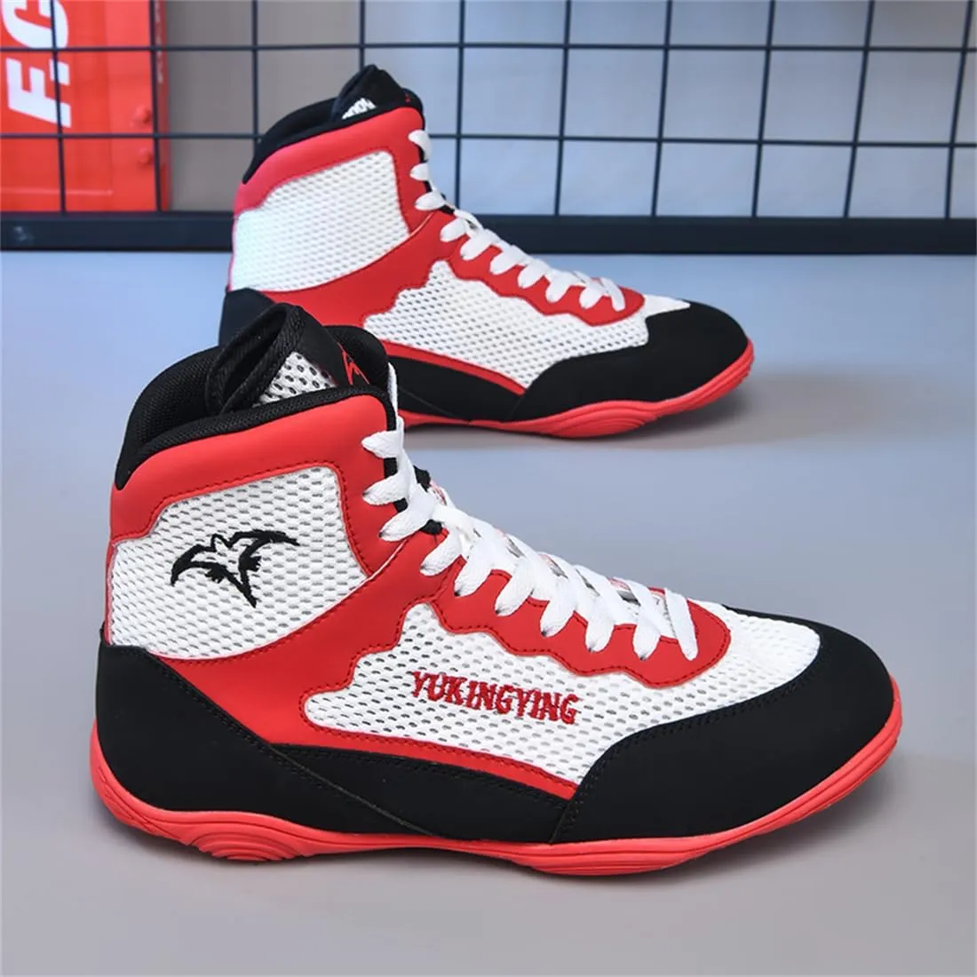 Wrestling Trainers, Comfortable Wrestlers Sports Gym Athletic Fitness Breathable Fashion Boxing Sneakers for Men