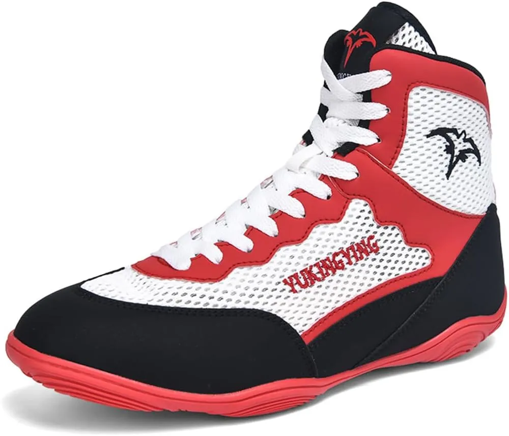 Wrestling Trainers, Comfortable Wrestlers Sports Gym Athletic Fitness Breathable Fashion Boxing Sneakers for Men
