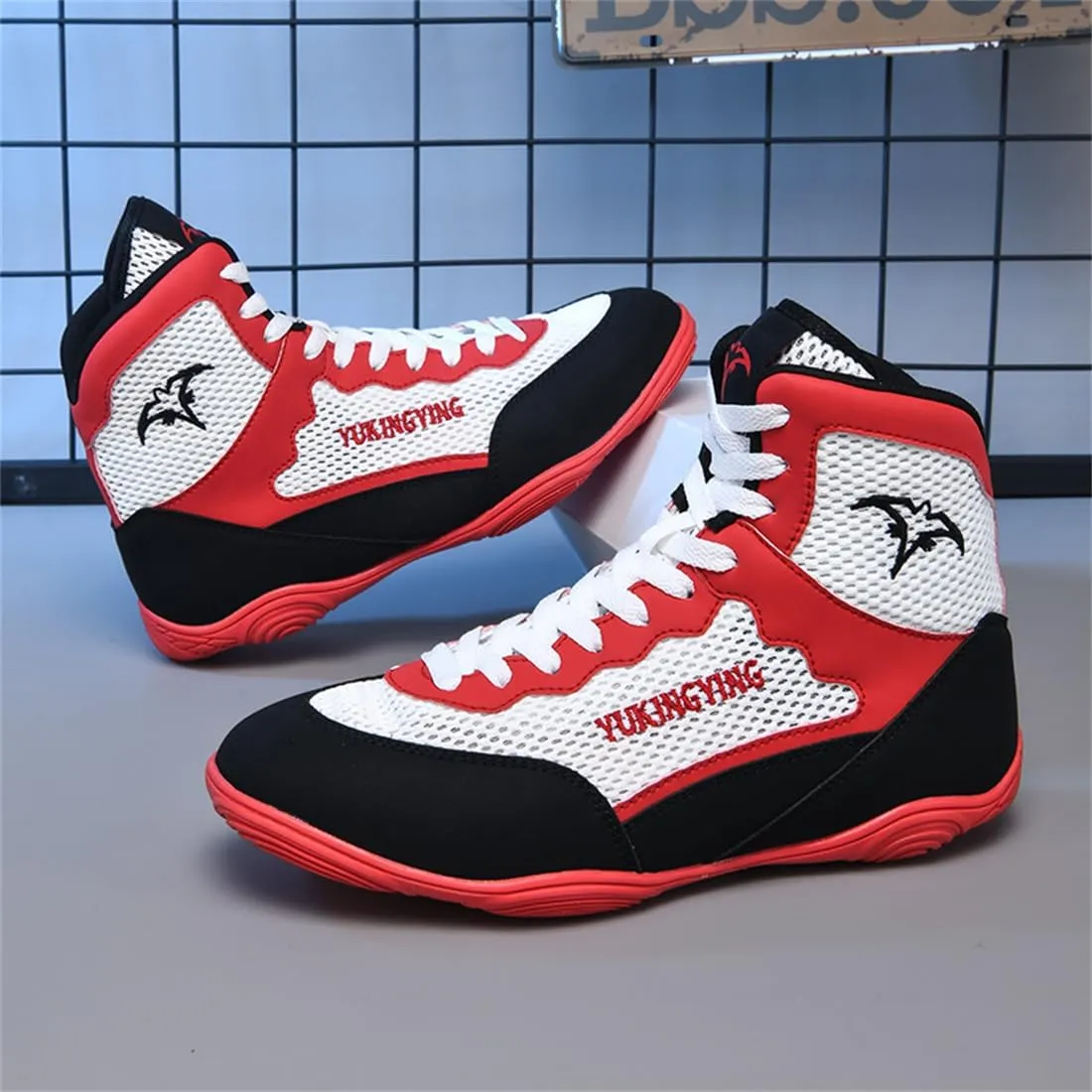 Wrestling Trainers, Comfortable Wrestlers Sports Gym Athletic Fitness Breathable Fashion Boxing Sneakers for Men